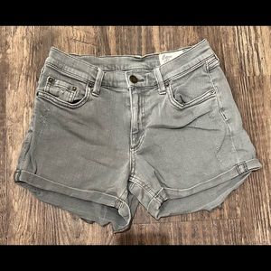 Cosmic Blue Love Gray Denim Distressed Shorts Sz. 26